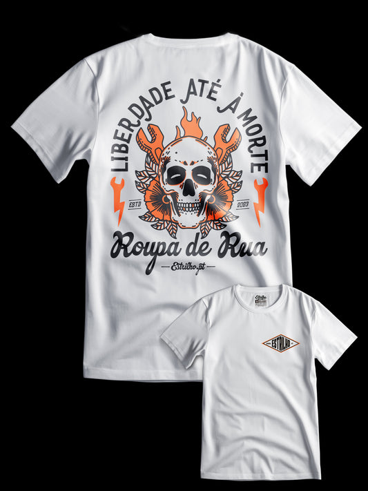 Tshirt Piloto de Café - Morte - Branca