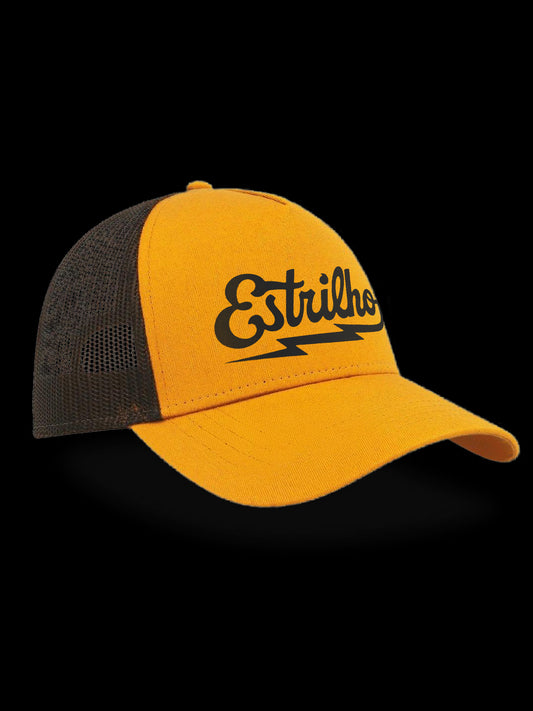 Boné Amarelo com Logotipo Preto - Estrilho-Estrilho