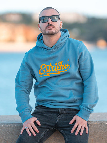 Hoodie Turquesa com Logotipo Bordado - Estrilho-Estrilho