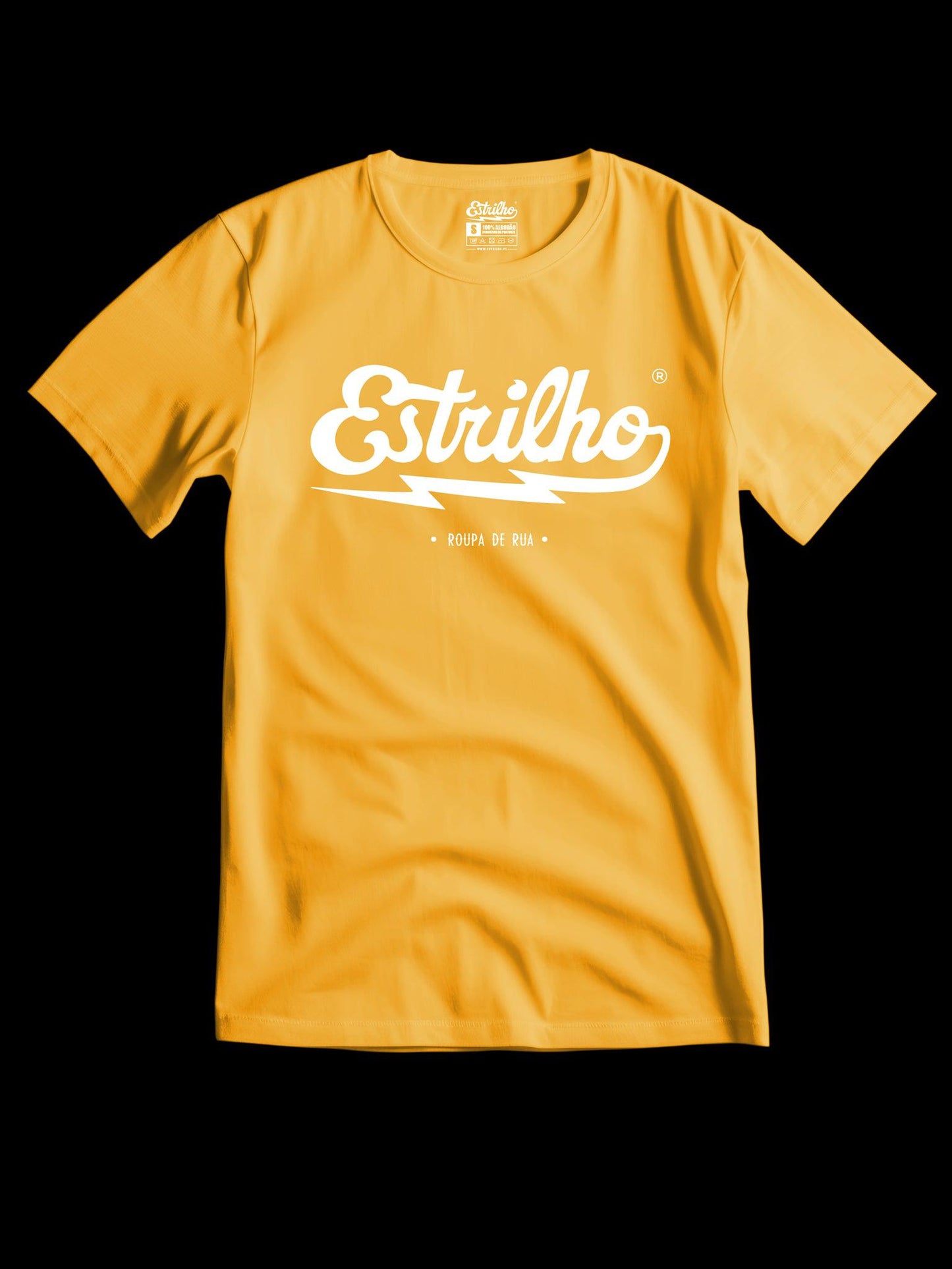 Tshirt Amarela com Logotipo Branco - Estrilho-Estrilho