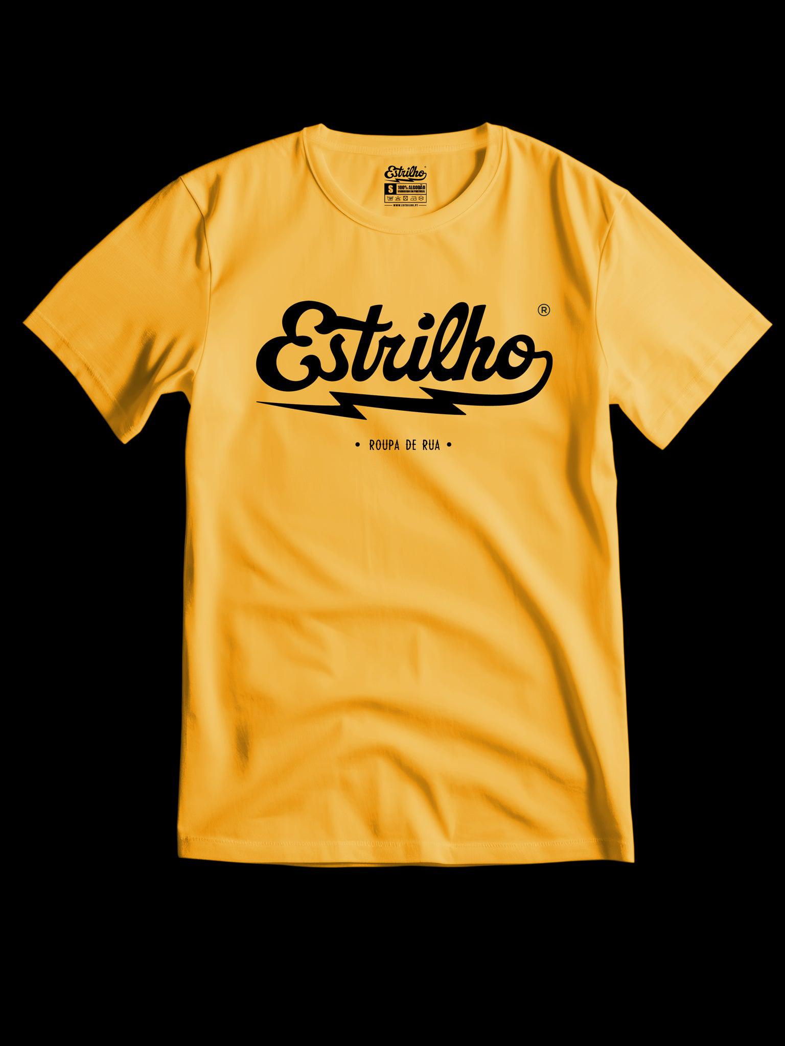 Tshirt Amarela com Logotipo Preto - Estrilho-Estrilho