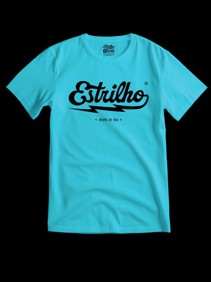 Tshirt Turquesa com Logotipo Preto - Estrilho-Estrilho