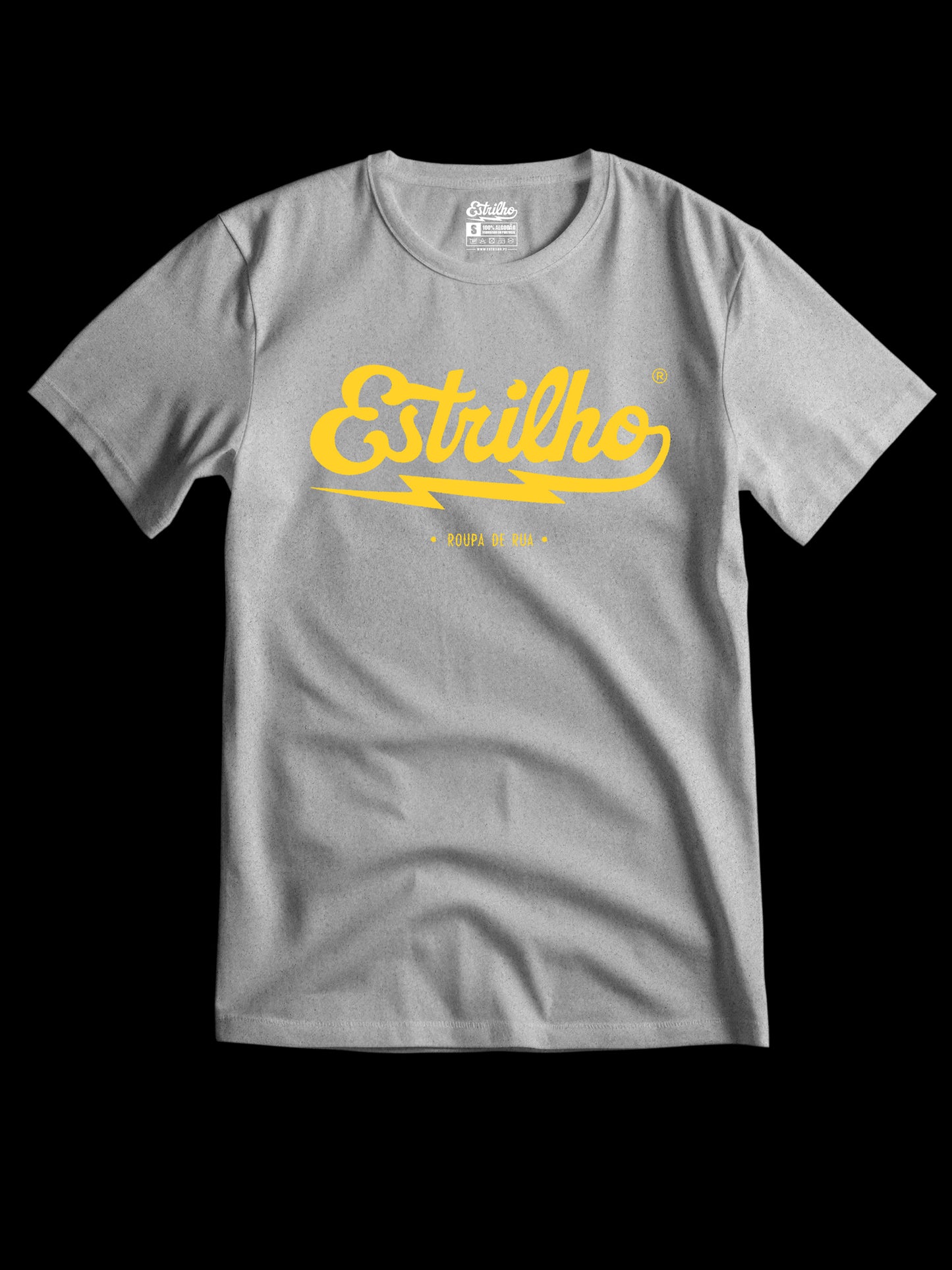 Tshirt Mesclada com Logotipo Amarelo - Estrilho-Estrilho