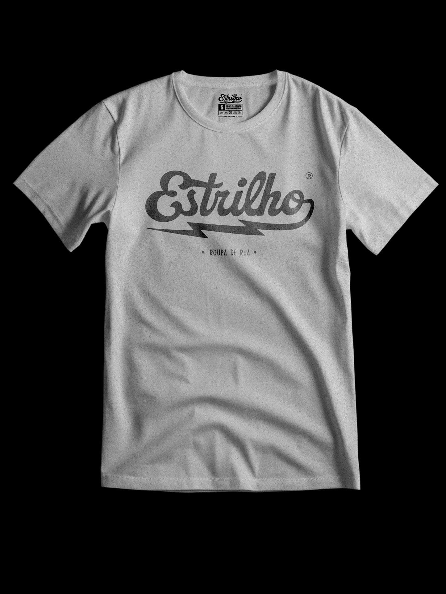 Tshirt Mesclada com Logotipo Preto - Estrilho-Estrilho