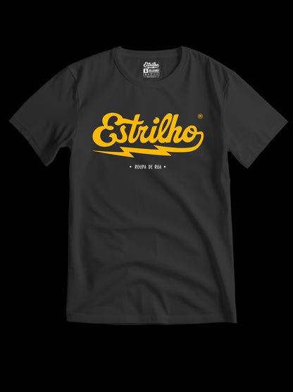 Tshirt Preta com Logotipo Amarelo - Estrilho-Estrilho