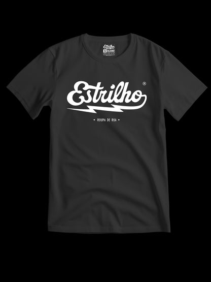 Tshirt Preta com Logotipo Branco - Estrilho-Estrilho