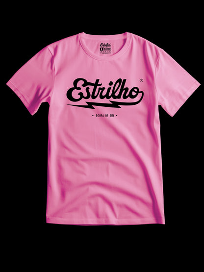 Tshirt Rosa com Logotipo Preto - Estrilho-Estrilho