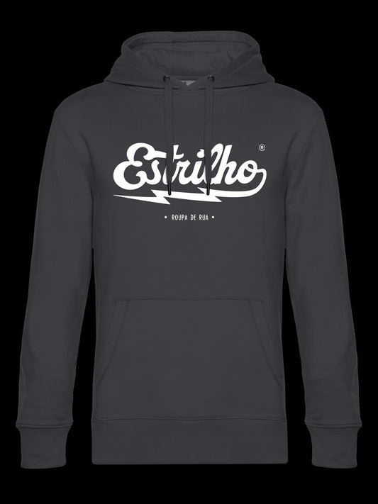 Hoodie Asfalto com Logotipo Branco - Estrilho-Estrilho