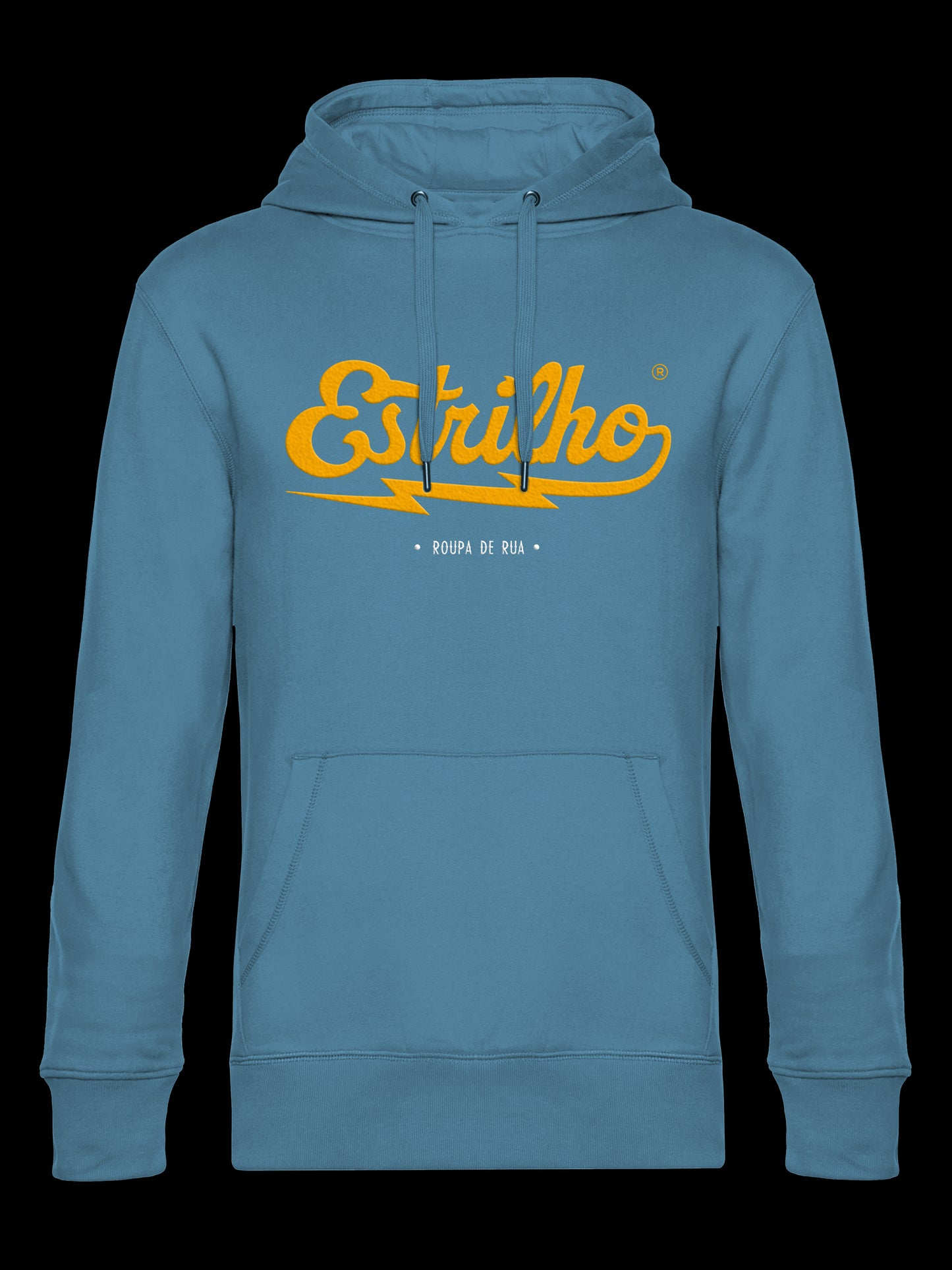 Hoodie Turquesa com Logotipo Bordado - Estrilho-Estrilho