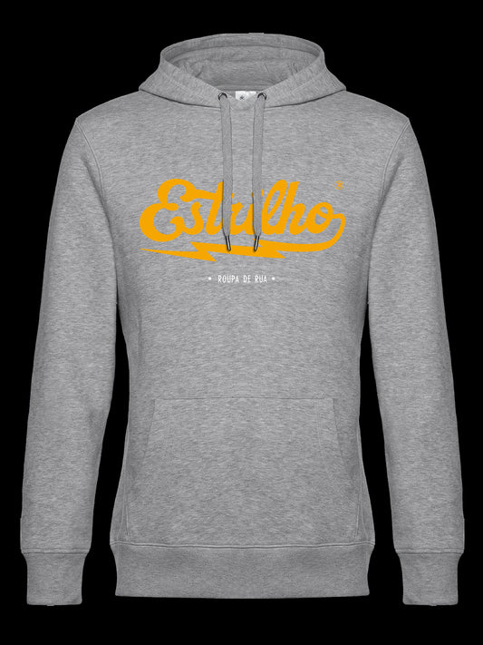 Hoodie Mesclada com Logotipo Amarelo - Estrilho-Estrilho