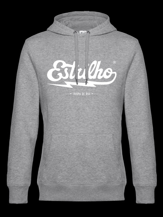 Hoodie Mesclada com Logotipo Branco - Estrilho-Estrilho