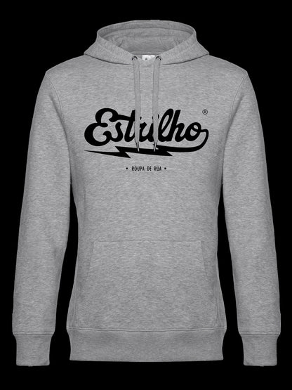 Hoodie Mesclada com Logotipo Preto - Estrilho-Estrilho