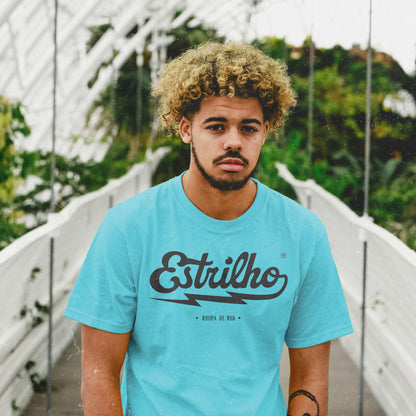 Tshirt Turquesa com Logotipo Preto - Estrilho-Estrilho